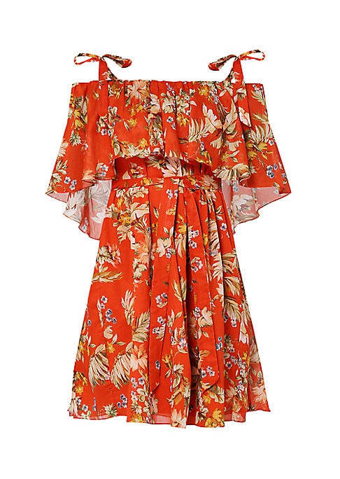 Tropical Tie-Shoulder Dress