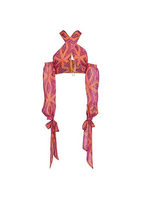 Chic Tie-Cuff Halter Top