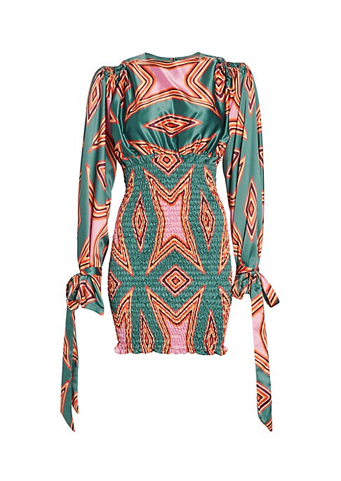 Bateau Sleeve Smocked Dress
