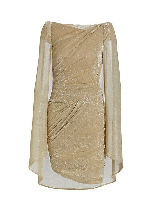 Glitter Draped Mini Dress
