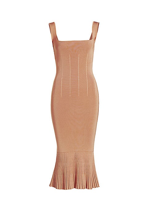 Flirty Ribbed Midi Dress
