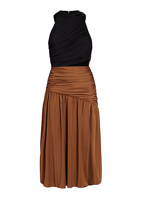 Chic Colorblock Midi Dress