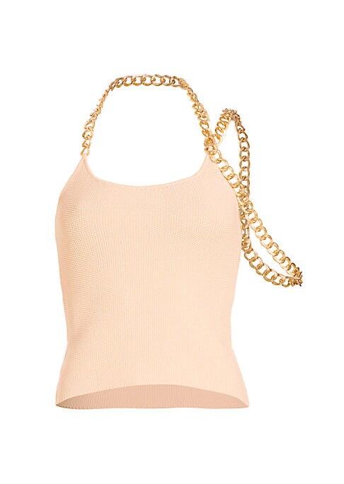Draped Chain Knit Blouse