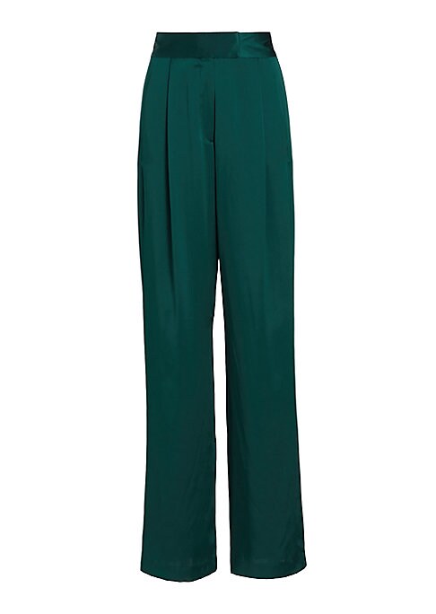 Glossy Pleated Trousers