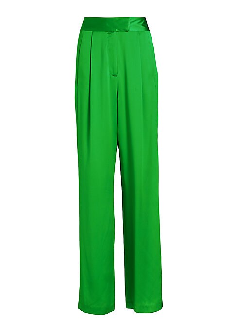 Glossy Pleat Trousers