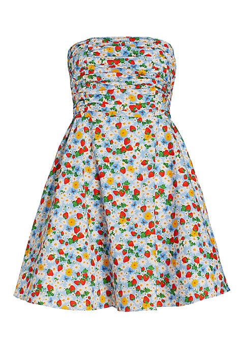 Strawberry Bloom Mini Dress