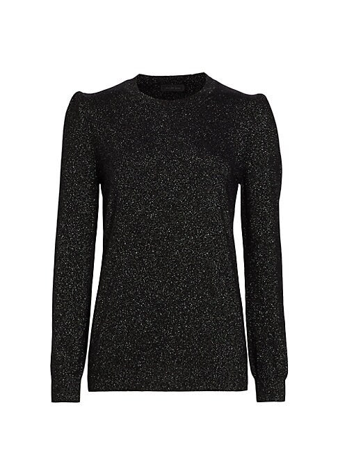 Puff-Sleeve Glam Sweater