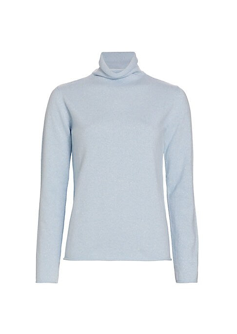 Metallic Luxe Turtleneck Sweater