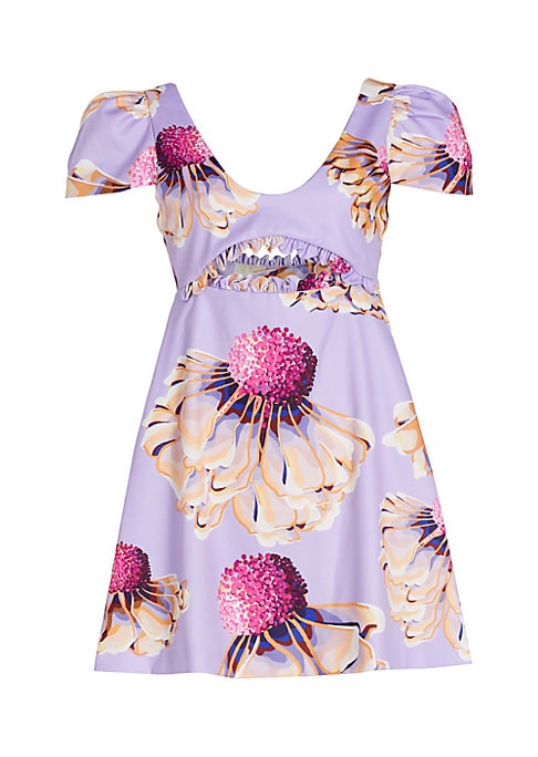 Floral Cut-Out Mini Dress