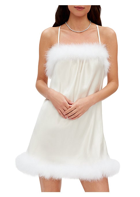 Feathered Flirt Mini Dress