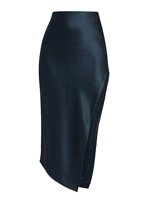 Silk Asymmetrical Luxe Skirt