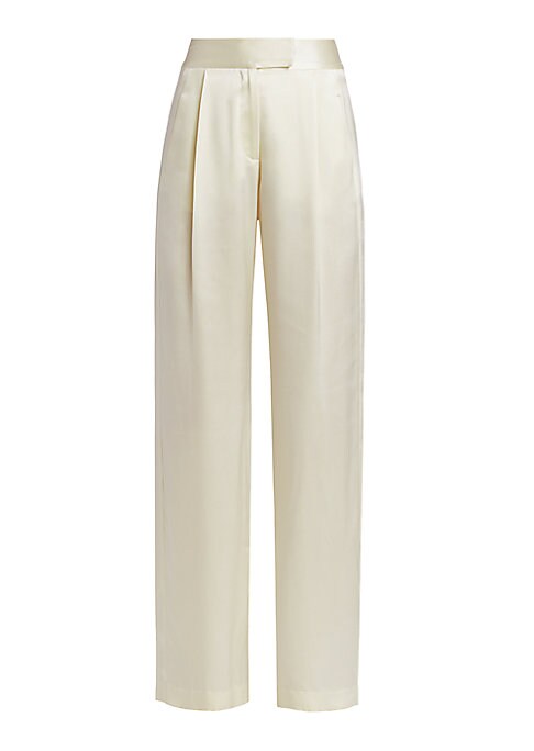 Glossy Pleat Trousers