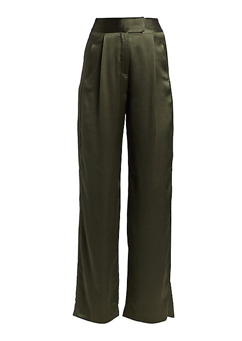 Lustrous Silk Trousers