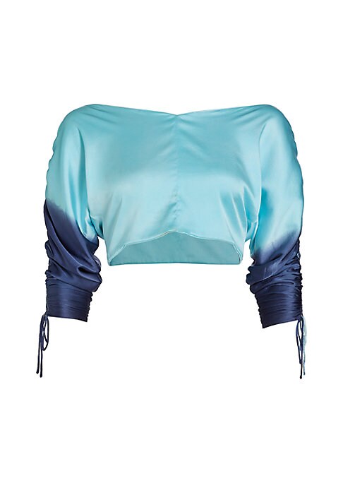 Silky Ruched Off-Shoulder Top