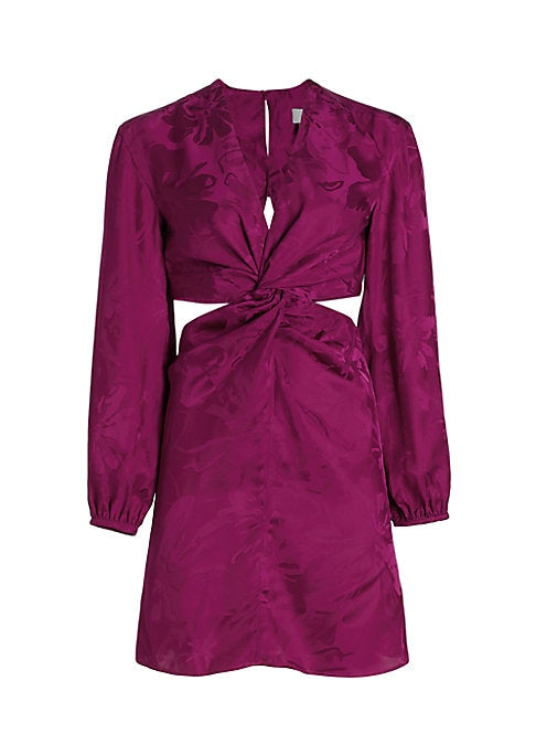 Floral Twist Jacquard Dress