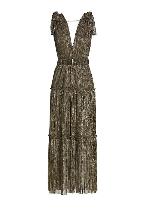 Metallic Bliss Midi-Dress
