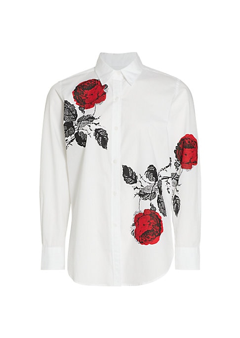 Whimsical Rose Print Shirt