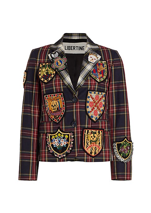 Plaid Patchwork Blazer