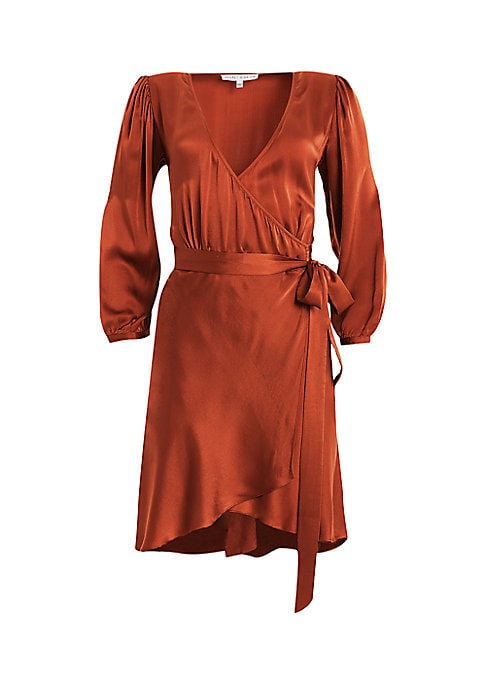 Silk Wrap Mini Dress