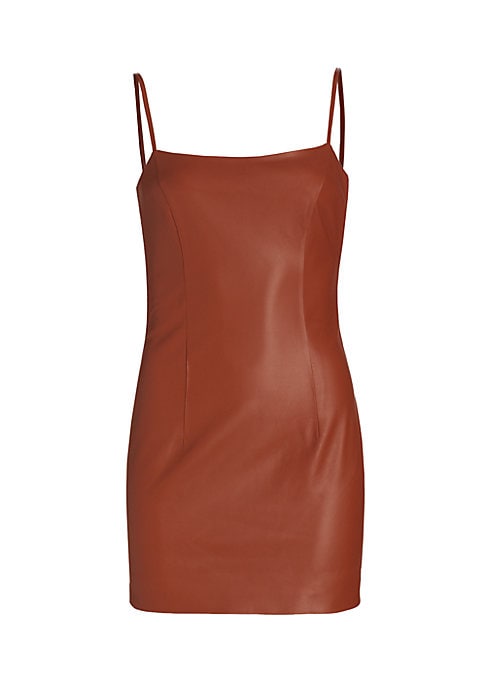 Sleek Leather Mini Dress