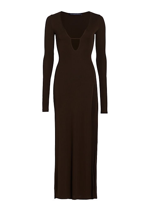 V-Neck Slit Maxi Dress