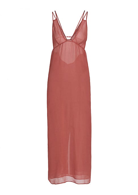 Silk Strappy V-Dress