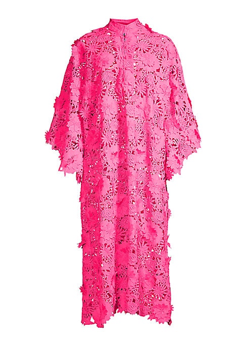 Lace Bloom Midi Caftan