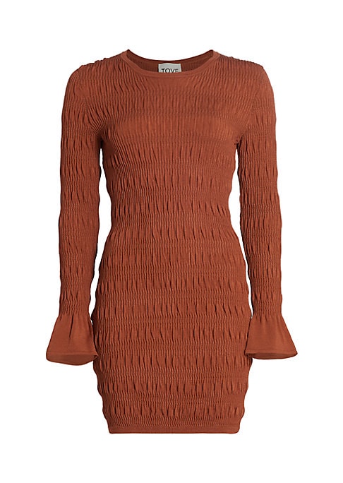 Ribbed Ruched Mini Dress