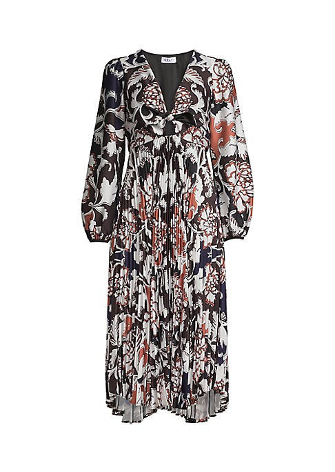 Knotty Pleated Crepe Dress