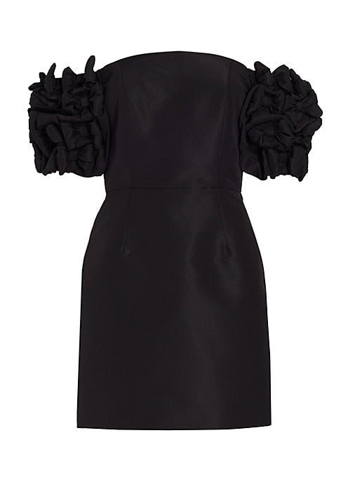 Bow-Sleeve Luxe Minidress