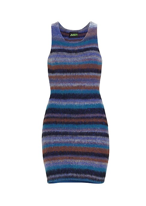 Striped Brushed Knit Dress