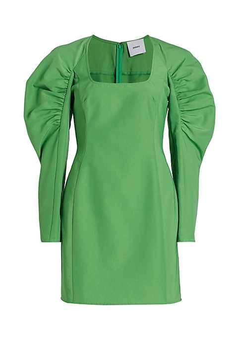 Ruched Sleeve Mini Dress