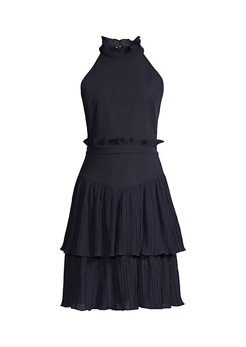 Playful Pleats Mini Dress