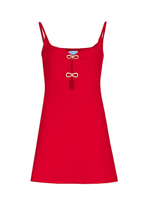 Glistening Bow Mini Dress