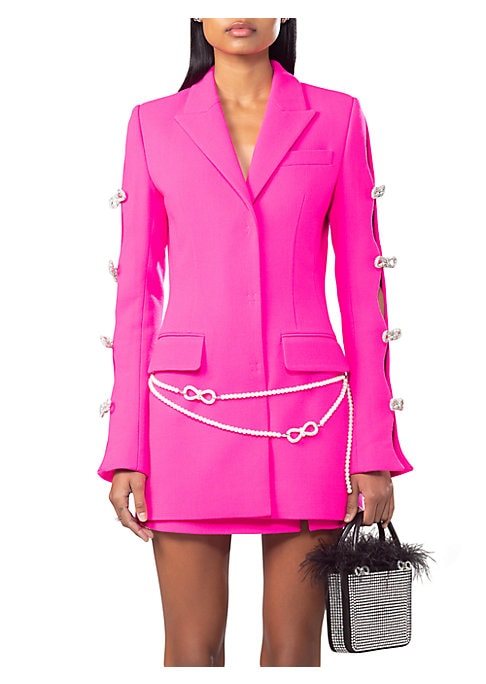 Pearl Bow Blazer Dress