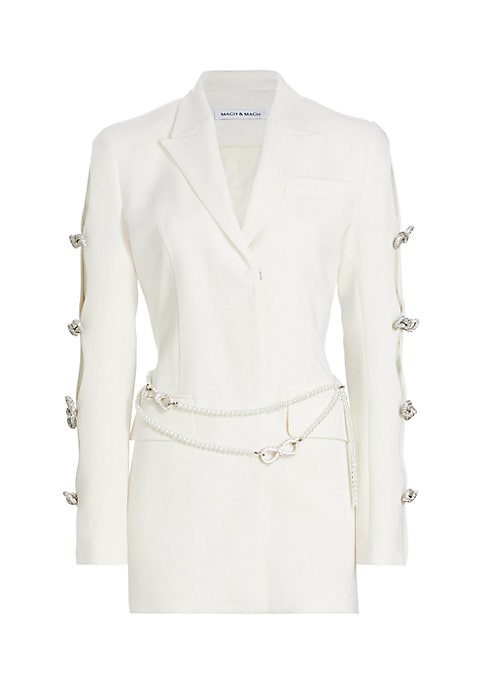 Chic Bow-Embellished Blazer Dress