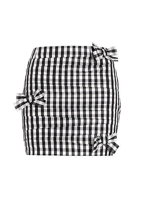 Gingham Bow Detail Skirt