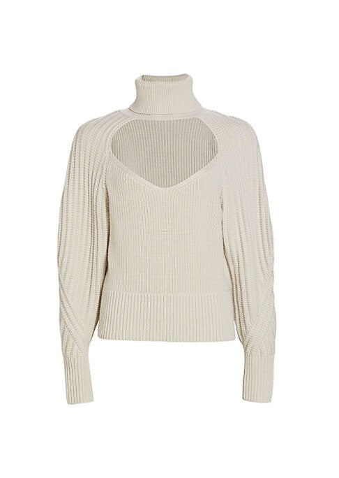 Keyhole Turtleneck Sweater