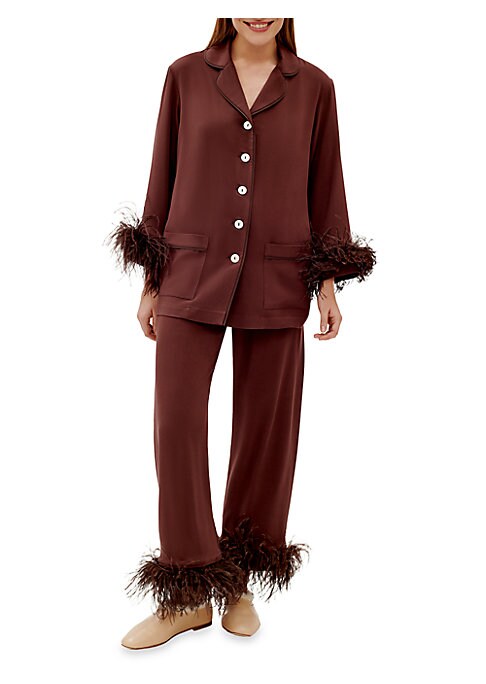 Feathered Elegance Pajama Set