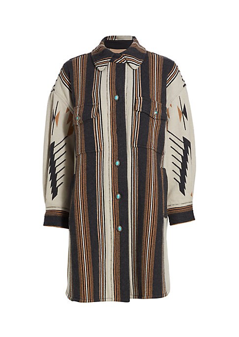 Striped Wool Chic Shacket