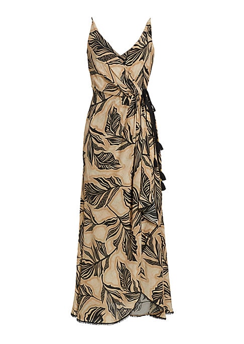 Tropical Silk Maxi Dress