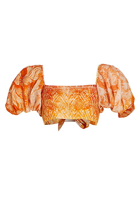 Puff-Sleeve Crop Top