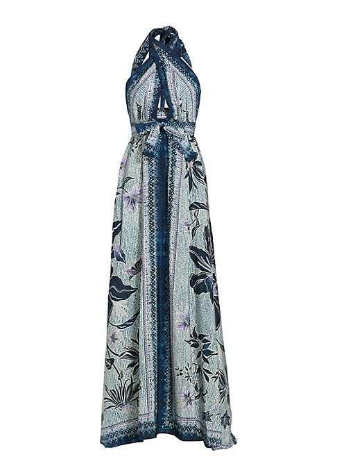 Silken Crossover Maxi Dress