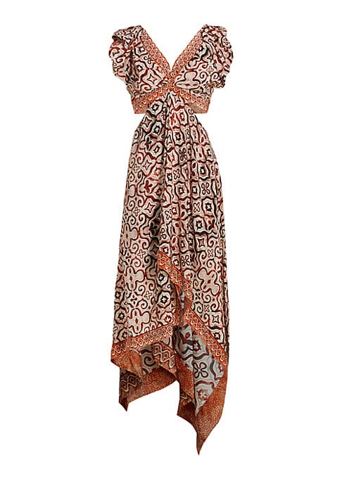 Geometric Silk Midi Delight