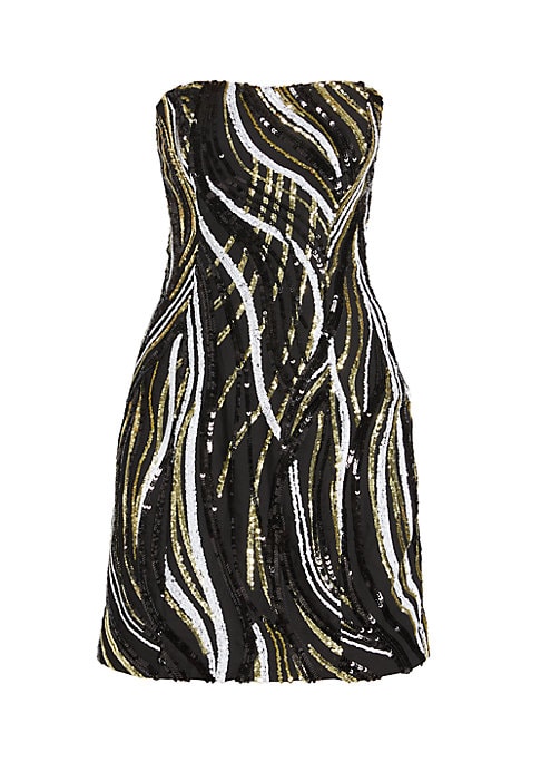 Shimmering Stripe Mini Dress