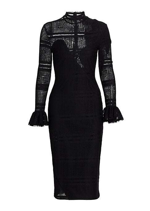 Playful Turtleneck Midi Dress