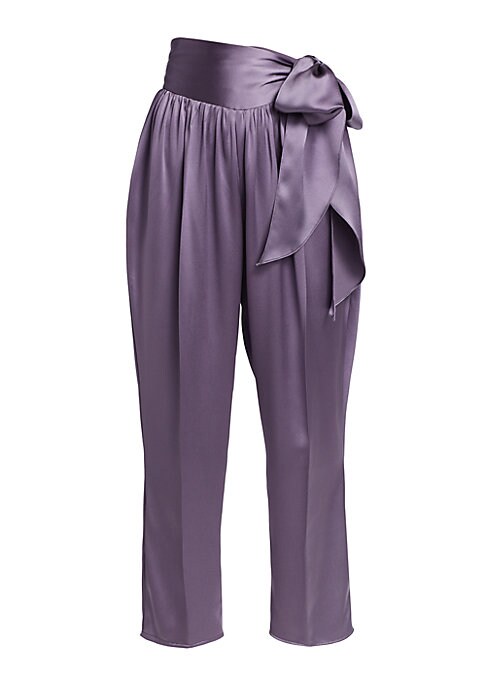 Satin Bow Harem Pants