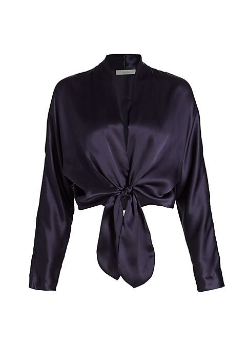 Silk Tie Blouse