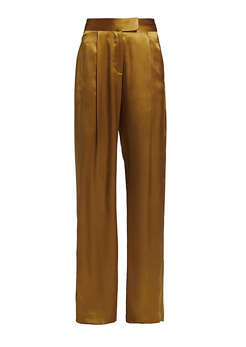 Lustrous Silk Palazzo Pants