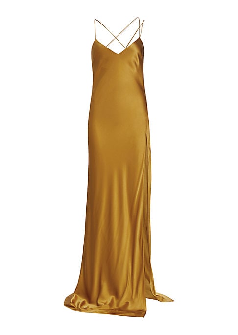 Lustrous Backless Evening Dress